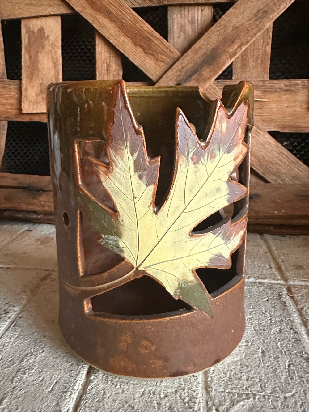 Ceramic Leaf Lantern Travis Berning